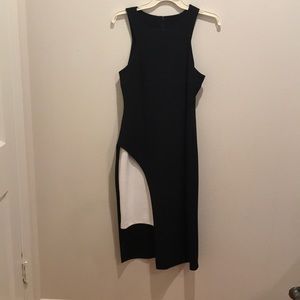 Unique black and white dress - G067